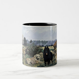 2 Couleurs Les quatre Belges 11oz. Tasse de café
