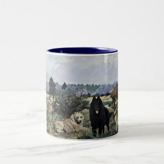 2 Couleurs Les quatre Belges 15oz. Tasse de café