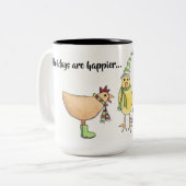 2 Couleurs Les vacances sont plus heureuses avec la tasse de (Devant gauche)