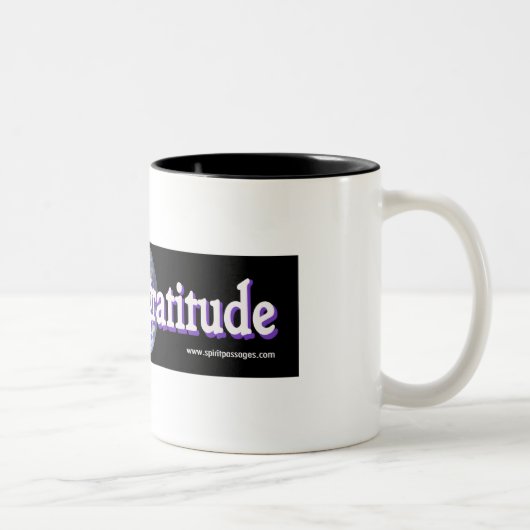 2 Couleurs L'esprit passe la tasse de gratitude de pratique (Droit)