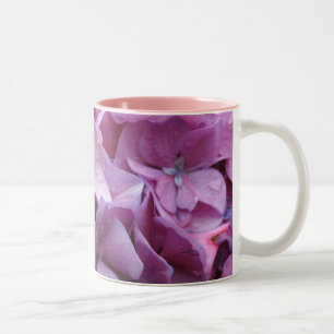 2 Couleurs L'hortensia fleurit tasse de café