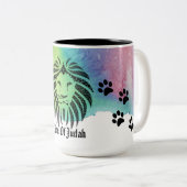 2 Couleurs Lion de tasse de Judah (Devant droit)