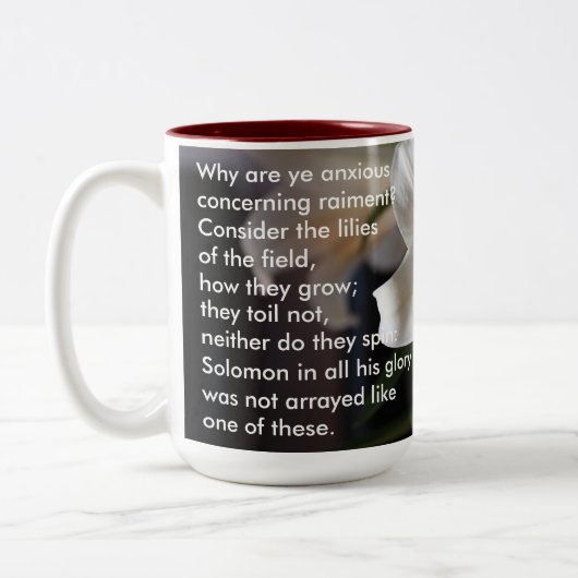 2 Couleurs Lis du champ - tasse (Gauche)