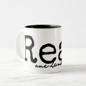 2 Couleurs Lisez la tasse faite d'une main (Devant gauche)