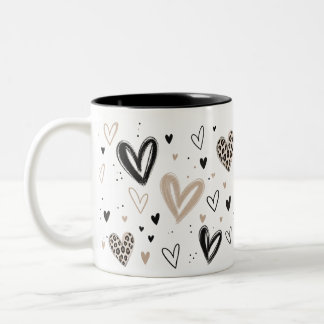 2 Couleurs Little Hearts - Tasse cœur élégante