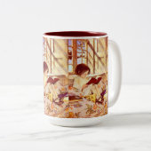 2 Couleurs Livres d'images dans la tasse d'hiver (Devant droit)