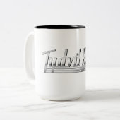 2 Couleurs Logo #3 de tasse de café d'hôtel de Tydvil grand (Devant gauche)