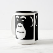 2 Couleurs Logo de Munkey de surf sur une tasse (Devant gauche)