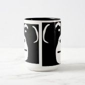 2 Couleurs Logo de Munkey de surf sur une tasse (Centre)