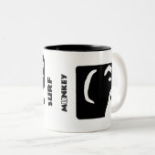 2 Couleurs Logo de Munkey de surf sur une tasse (Devant droit)