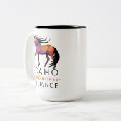 2 Couleurs Logo IWHA tasse avec dire (Devant gauche)