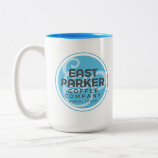 2 Couleurs Logo rond est de Parker 15 onces. Tasse de tasse