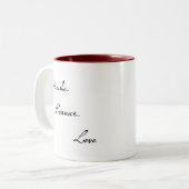 2 Couleurs L'OM peint "soit juste" tasse (Devant gauche)