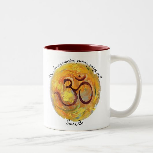 2 Couleurs L'OM peint "soit juste" tasse (Droit)