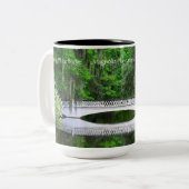 2 Couleurs Long pont blanc tasse de 15 onces (Devant gauche)