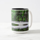 2 Couleurs Long pont blanc tasse de 15 onces (Devant droit)