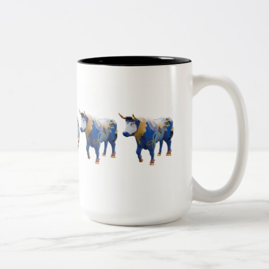 2 Couleurs "Luc le boeuf celtique" tasse de 15 onces (Droit)