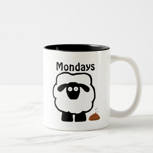 2 Couleurs Lundi est tasse de merde (Droit)