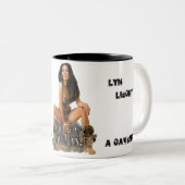 2 Couleurs Lyn Liechty, le font aiment un CavMan ! Tasse (Devant droit)