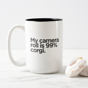 2 Couleurs 'Ma pellicule est remplie de Corgi à 99 %.' Tasse