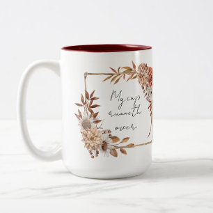 2 Couleurs Ma tasse court sur une tasse à café chrétien flora