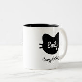 2 Couleurs "Madame folle" tasse de chat (Devant droit)