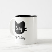 2 Couleurs "Madame folle" tasse de chat (Devant gauche)