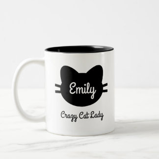 2 Couleurs "Madame folle" tasse de chat
