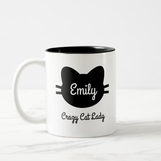 2 Couleurs "Madame folle" tasse de chat (Gauche)