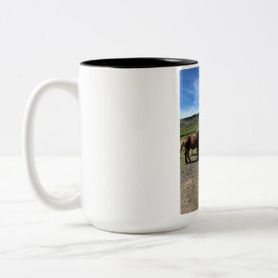 2 Couleurs Magnifique tasse de café bicolore au paysage natur