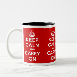 2 Couleurs Maintenez calme et continuez la tasse