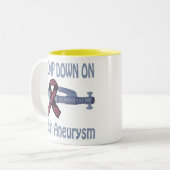 2 Couleurs Maintenez vers le bas sur la tasse d'anévrisme (Devant gauche)