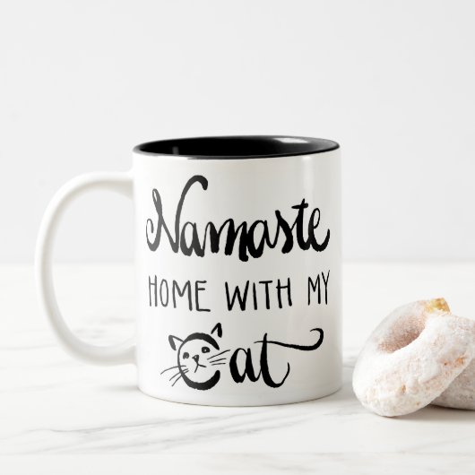 2 Couleurs Maison de Namaste avec ma tasse de chat (Avec donut)