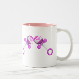 2 Couleurs Maman de tasse de café jumelle de filles