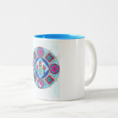 2 Couleurs Mandela sur tasse bleu (Devant droit)