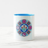 2 Couleurs Mandela sur tasse bleu (Centre)