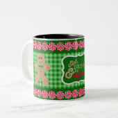 2 Couleurs Mangez, boisson et soyez joyeuse tasse verte de (Devant gauche)