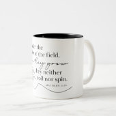 2 Couleurs MATTHEW 6:28 - Tasse à café (Devant droit)