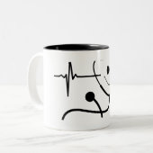 2 Couleurs Médecins tasse à café (Devant gauche)
