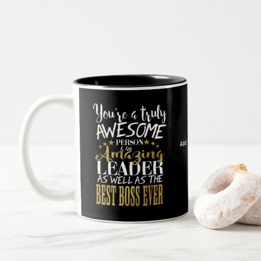 2 Couleurs Meilleur CADRE TASSE - MERCI CADRE super patron (Avec donut)