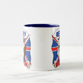 2 Couleurs Meilleur de tasse britannique de bouledogue de (Centre)