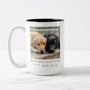 2 Couleurs Meilleur Papa Chien Ever Photo Tasse