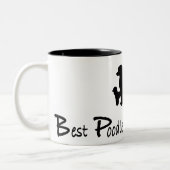 2 Couleurs Meilleur Poodle Papa Jamais tasse de café (Gauche)