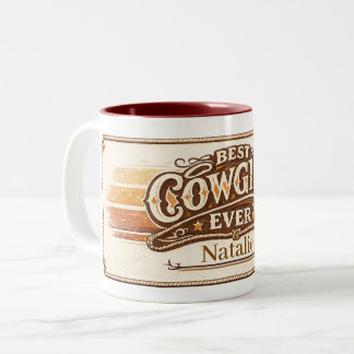 2 Couleurs Meilleure Cowgirl Personnalisée Tasse à Café