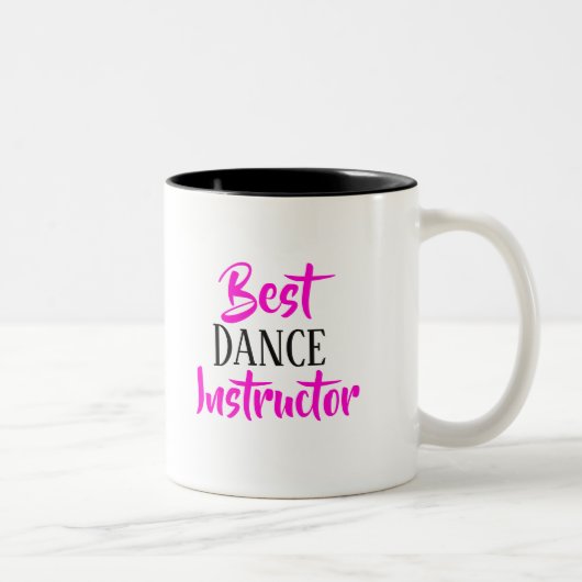 2 Couleurs Meilleure tasse d'instructeur de danse (Droit)