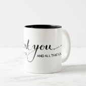 2 Couleurs "Merci dans l'appréciation de vous" tasse (Devant droit)