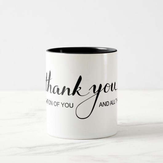 2 Couleurs "Merci dans l'appréciation de vous" tasse (Centre)