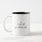 2 Couleurs Message personnalisé "une tasse de gratitude" (Gauche)