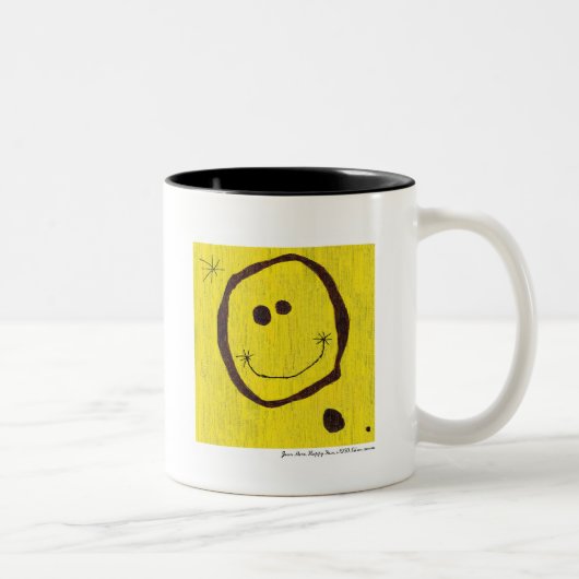 2 Couleurs miro face heureuse tasse (Droit)