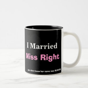 2 Couleurs MLLE RIGHT a lu la tasse de café d'impression fin